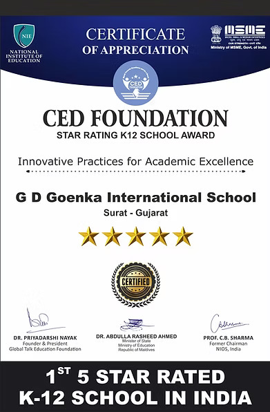 5 Star rated K-12 school award